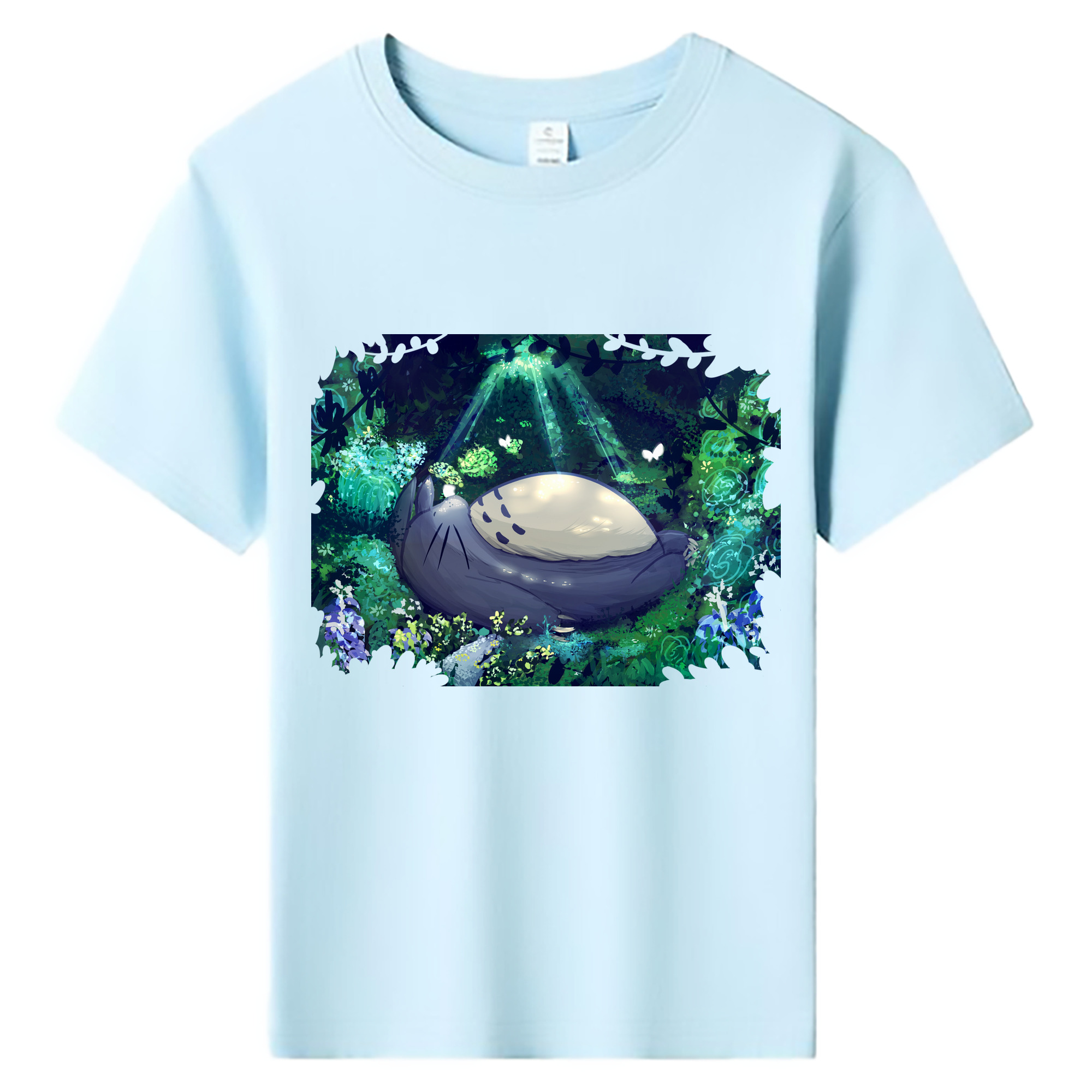 （画像用） となりのトトロ 草壁メイ 草壁サツキ My Neighbor Totoro Satsuki Kusakabe Mei Kusakabe 綿100％キッズTシャツ（フロントプリント）